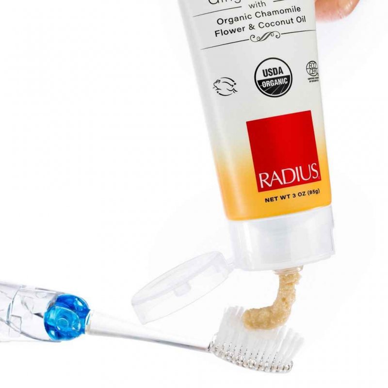 Diş Beyazlatıcı Organik Diş Macunu, Zencefil Narenciye, 85 gr, Radius 07/2022