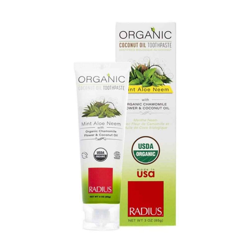 Organik Diş Macunu, Nane Aloe Neem,85 gr, Radius 06/2022