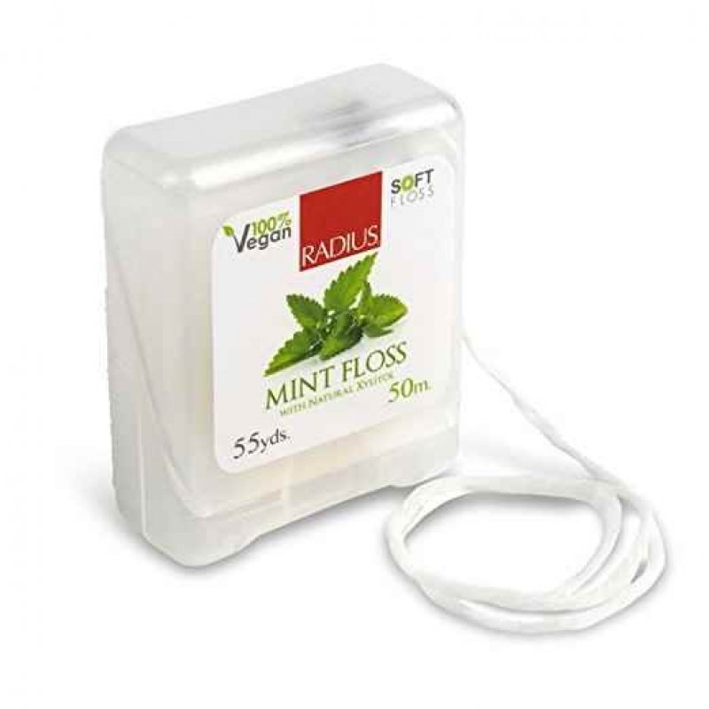 Vegan Xylitol Nane Özlü Yumuşak Diş İpi, Radius (50m)