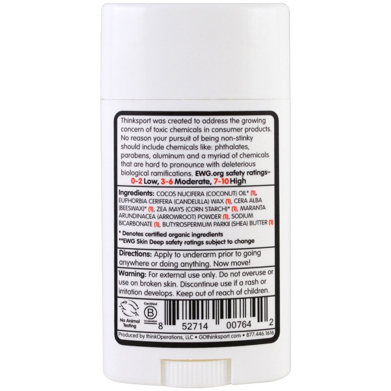 Doğal Deodorant, Kokusuz 85,8 Ml, Thinksport